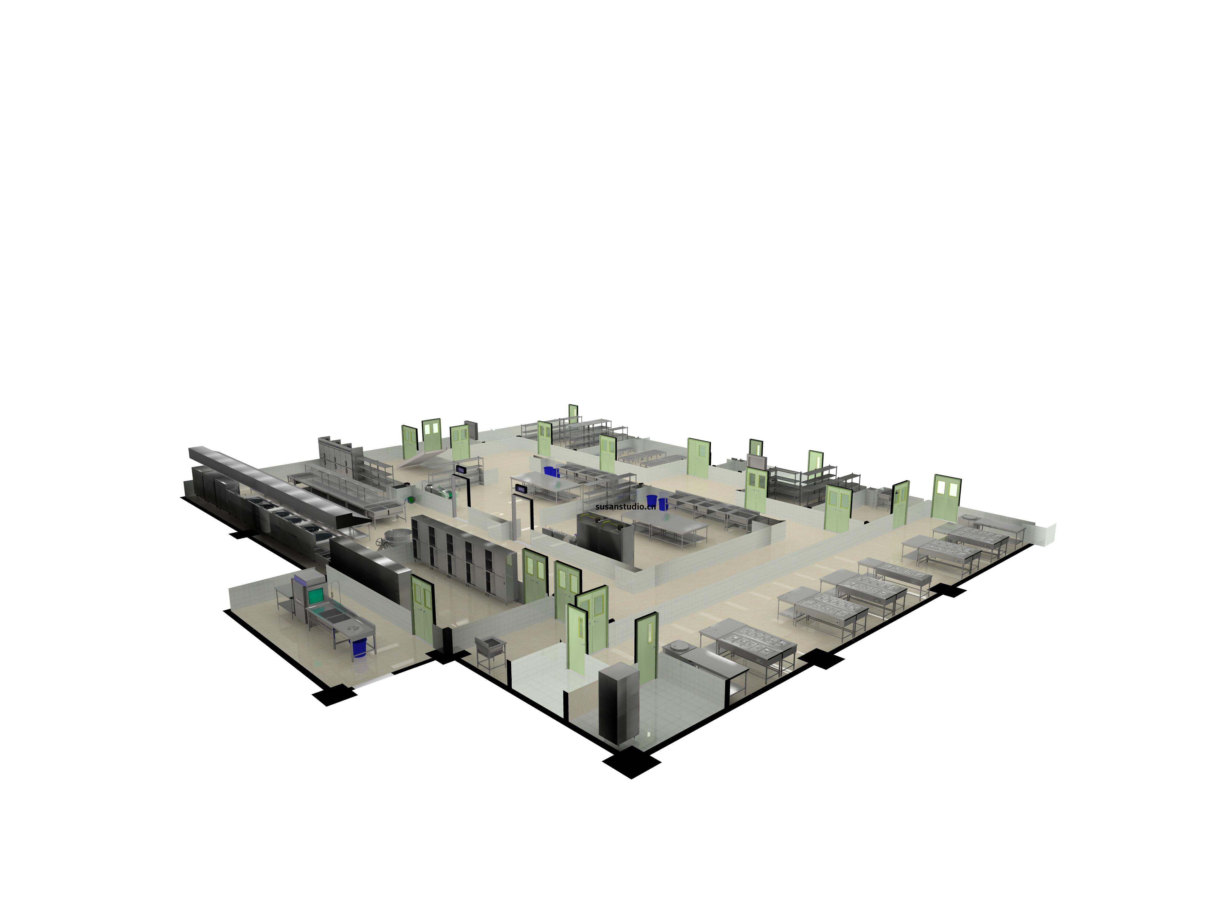 餐(can)廳(ting)廚房設計(ji)圖1