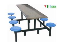 不銹(xiu)鋼(gang)八人(ren)餐(can)桌(zhuo)椅