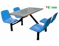 不銹(xiu)鋼(gang)四人(ren)連(lian)體(ti)桌椅